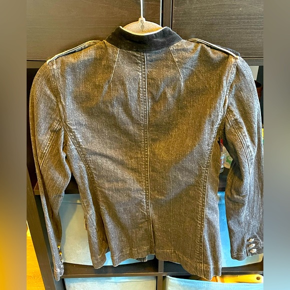 Ralph Lauren Denim Miltary Jacket with Velvet. - Picture 2 of 3